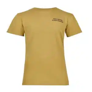 camiseta de algodón de manga corta color arena